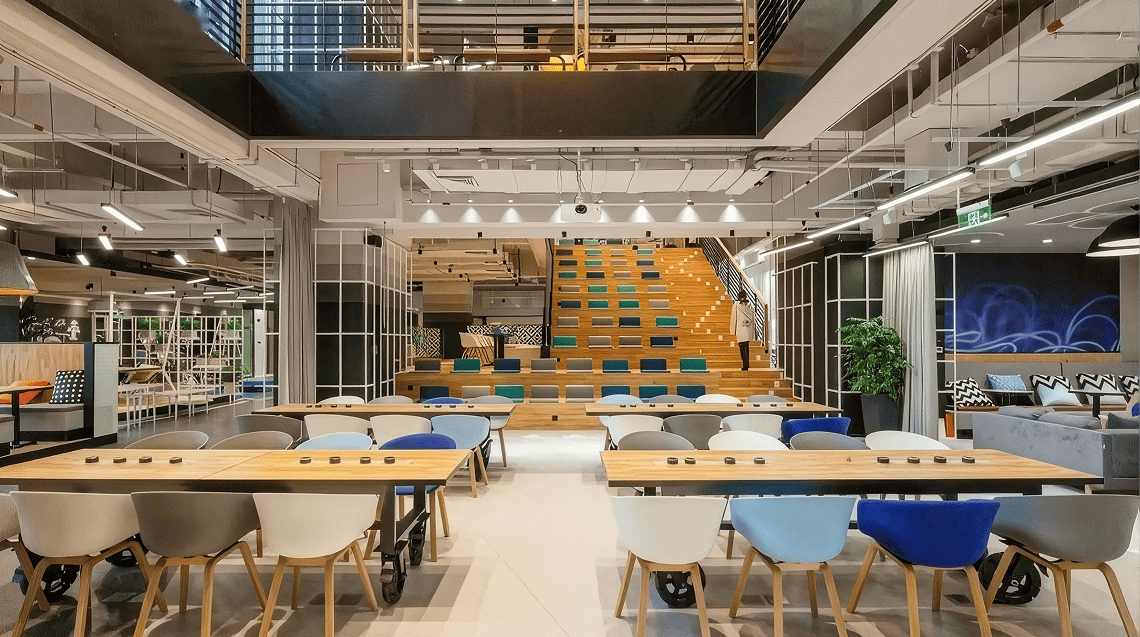 Hub has comfortable co-working spaces